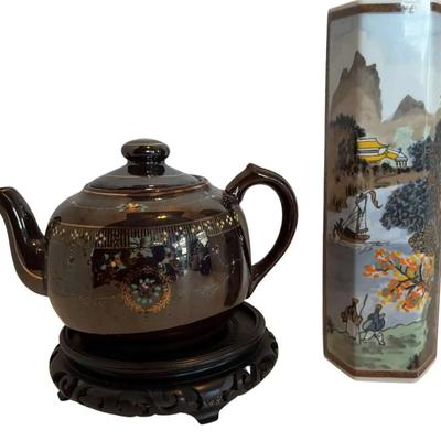 Japanese Tea Pot , Stand & Vase