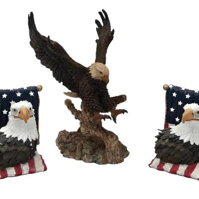 Bald Eagle Figurine & Bookends