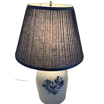 Pfaltzgraff Yorktowne Jug Lamp Blue Shade