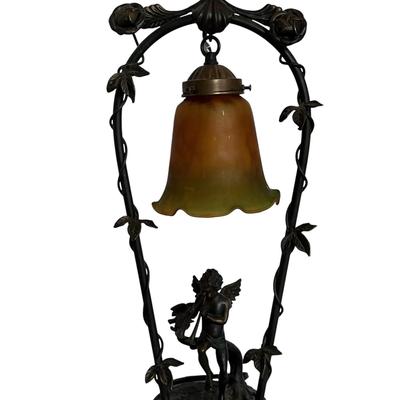 Art nouveau Style Brass Fairy Lamp