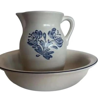 Pfaltzgraff Pitcher and Bowl Set Yorktowne Pattern