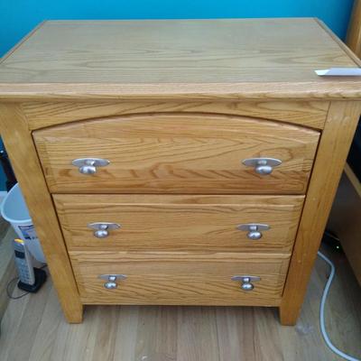 Light oak nightstand