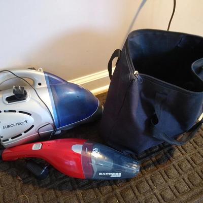 Two working small vacuums