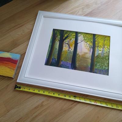 Two hand painted pieces of art