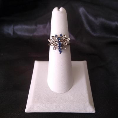 14k white gold dragonfly ring
