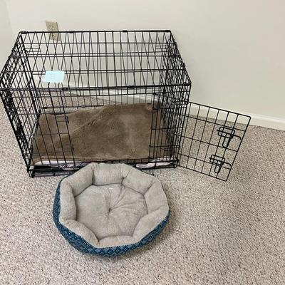 Dog Crate And Small Dog Bed 