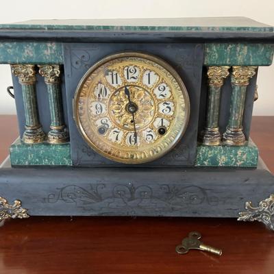 Seth Thomas Mantle Clock, 17” W X 10” T X 7.5” D
