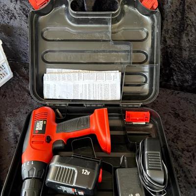 Black & Decker 12V Cordless Drill Driver Kit - 12V Battery & Multi-Piece Accessory Set
