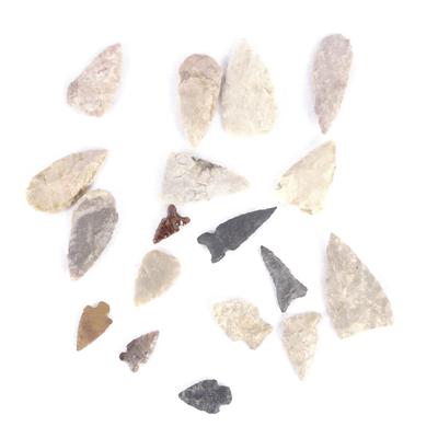Assorted Authentic Prehistoric Native American Arrowheads & Projectile Points – Mixed Types
