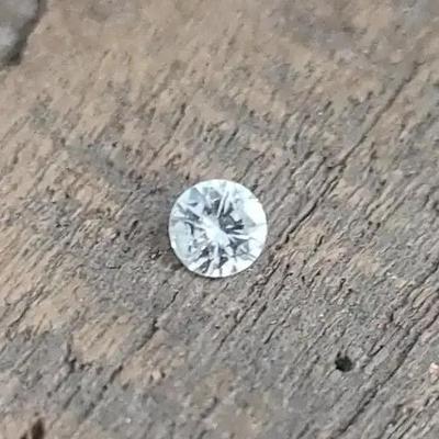 Vintage Estate White Diamond 3mm Round Brilliant Cut, ~0.10 Carats (Ct) (Est.) 