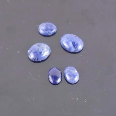 Loose Lapis Lazuli Cabochon Gemstone Lot - 5 Piece Deep Blue Set
