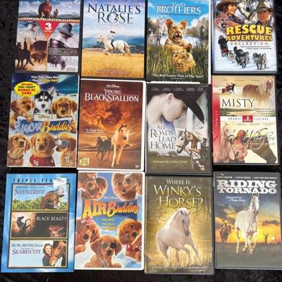 Family & Horse DVD Movie Lot – Animal Adventures & Disney Favorites (15 Titles)