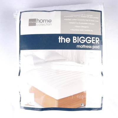 JCPenney Home Collection Full Size Mattress Pad - New In Box - Bedding Essentials