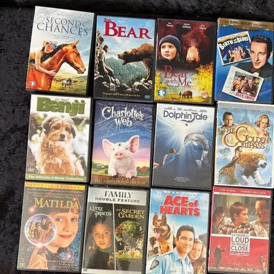 Family & Animal DVD Movie Lot – Benji, Charlotte’s Web, Matilda & More