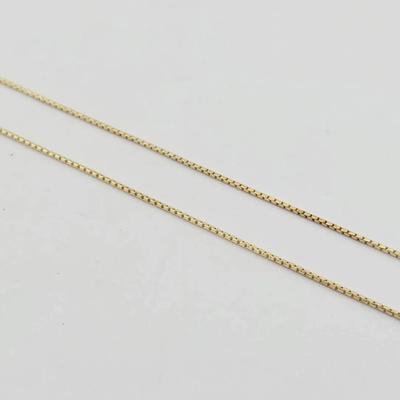 Gold Vermeil Sterling Silver Box Link Chain Necklace 