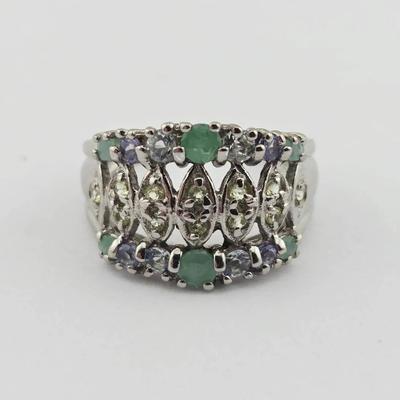 Natural Unheated Emerald, Peridot, Aquamarine, & Tanzanite 