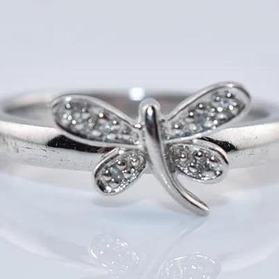 Sterling Silver Dragonfly Ring