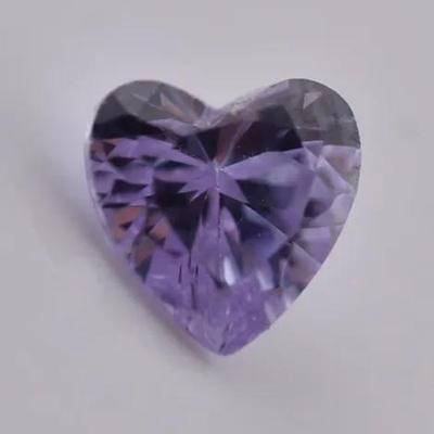 0.8 Carat Heart-Cut Purple Stone