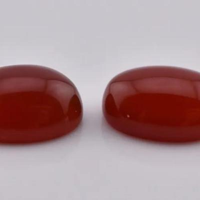 2.5 TCW Natural Oval Chalcedony Cabochon Pair
