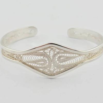 Sterling Silver Filigree Cuff Bracelet 