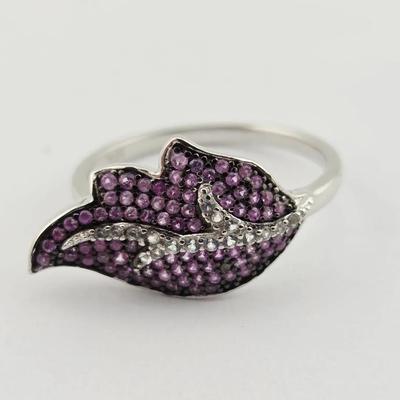 Natural Heated Sapphire Sterling Silver Ring 