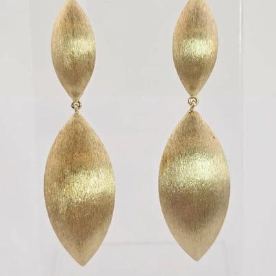 Gold Vermeil Sterling Silver Drop Earrings 
