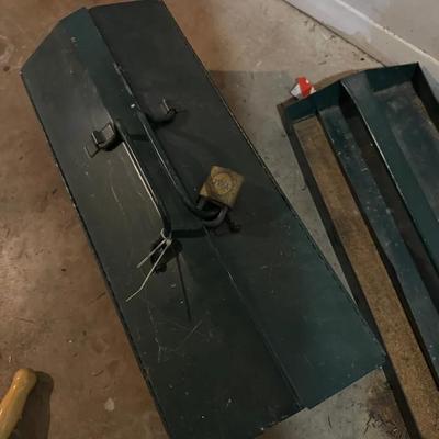 Green Metal Toolbox Plus Tools