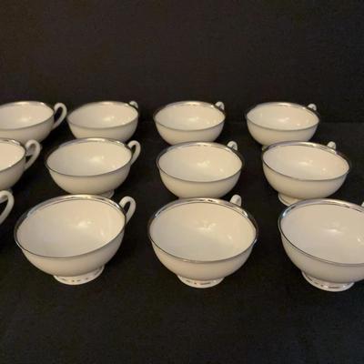 Set Of 12 Syracuse China Teacups (12) And Saucers (12)