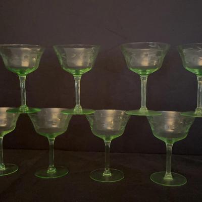 Uranium “Vaseline” Cordial Glasses (11)