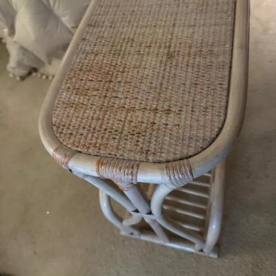 White Wicker Table