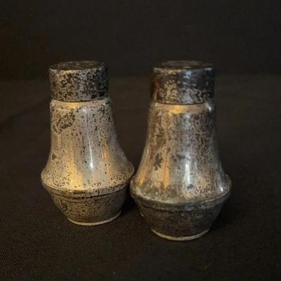 DUCHIN CREATION Sterling Silver Flat Top Weighted 3" Salt & Pepper Shakers