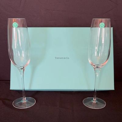 Tiffany & Co Champagne Flutes & Box