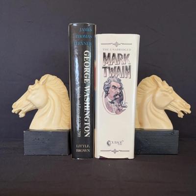 Giannelli Equestrian Horse Head Sculpture Bookend Pair (Replicas)