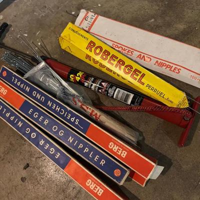 Vintage Bicycle Spokes And Pump