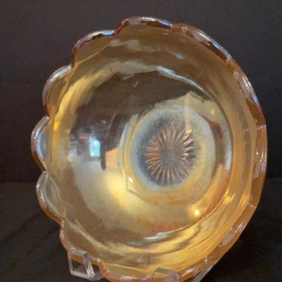 Marigold Carnival Glass Bowl 