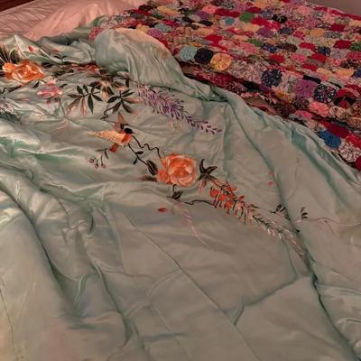 Vintage Kimono And Handmade Quilt