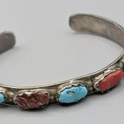 Signed Vance Zuni Cuff Bracelet