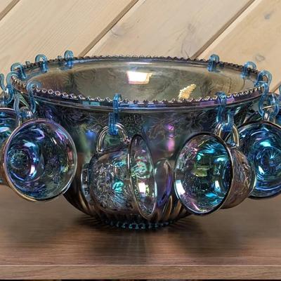 Indiana Glass Harvest Grape Punch Set