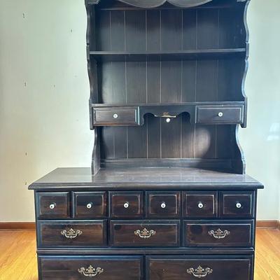 Dresser with Lighted Hutch