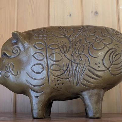1960's Large California Pottery Piggy Bank