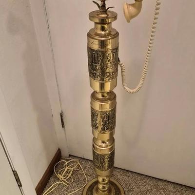 Brass Hollywood Regency Floor Phone