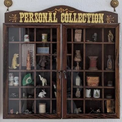 "Personal Collection" Curio Cabinet and Contents