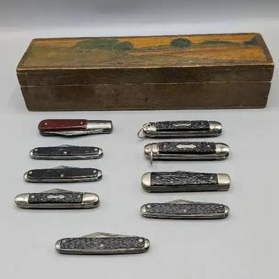 Keepsake Box of Pocket Knives