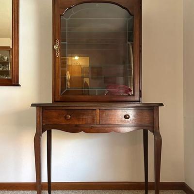 Two Piece Curio Cabinet and Stand