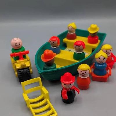 1970's Fisher Price Boat and Little People