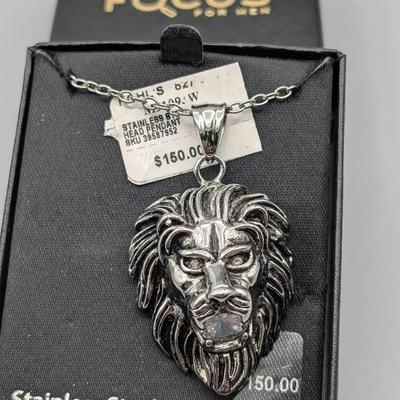Stainless Steel Lion Pendant 