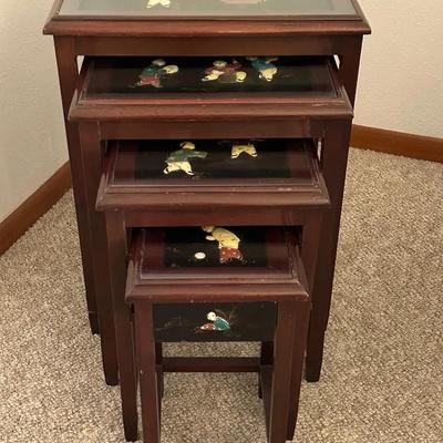 Chinoiserie Lacquer Nesting Tables