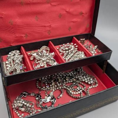 Jewelry Box and Rhinestones