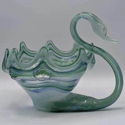 Hand Blown Art Glass Swan