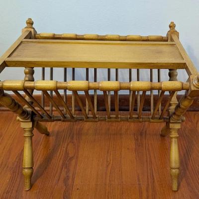 Tell City Maple End Table Magazine Rack